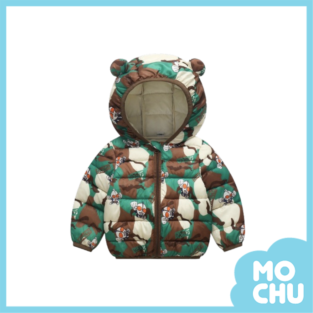 迷彩超人連帽羽絨外套