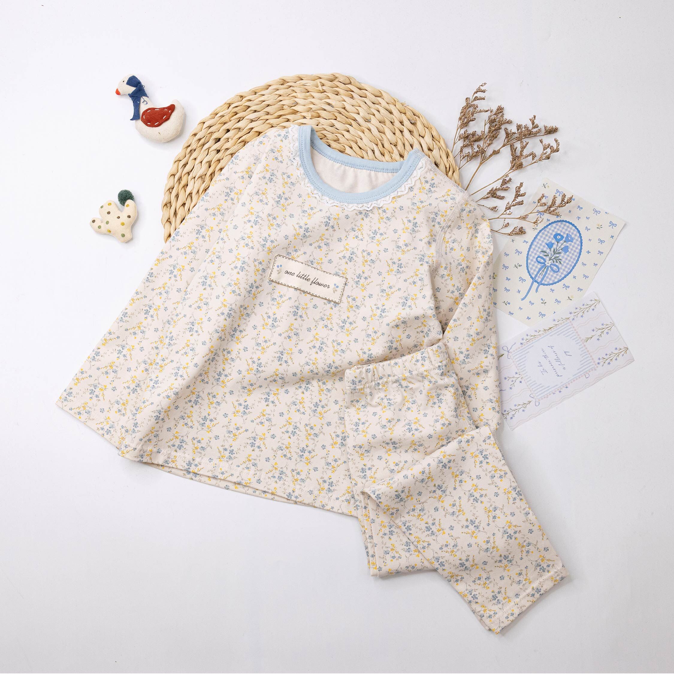 【JL5502】北歐復古碎花睡衣套裝