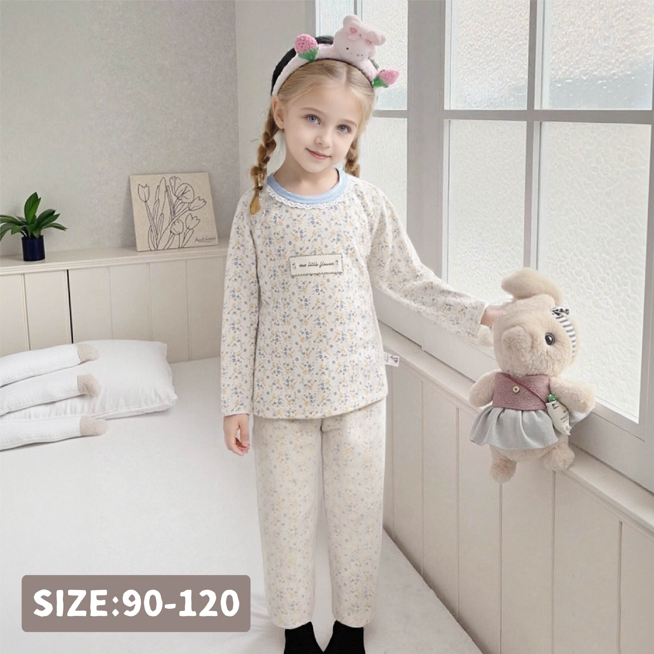 【JL5502】北歐復古碎花睡衣套裝