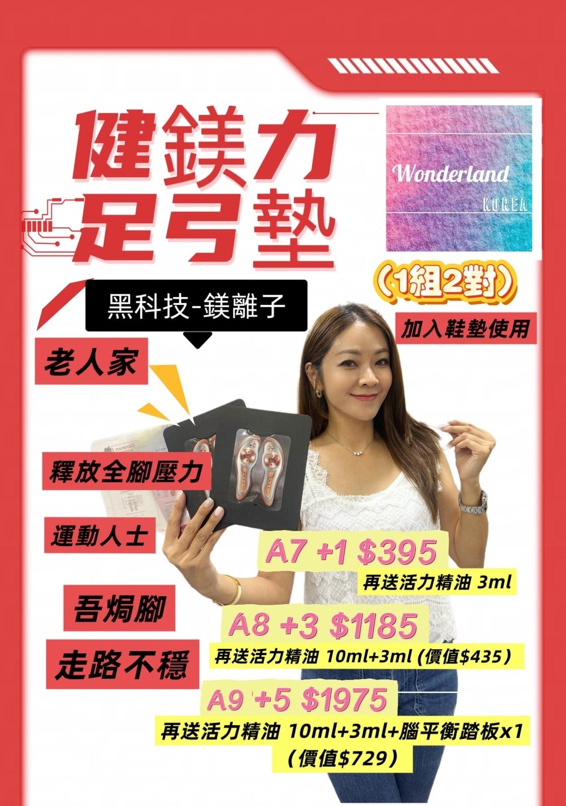 A7/A8/A9 W093003 健鎂力健步足弓墊（一組2雙）