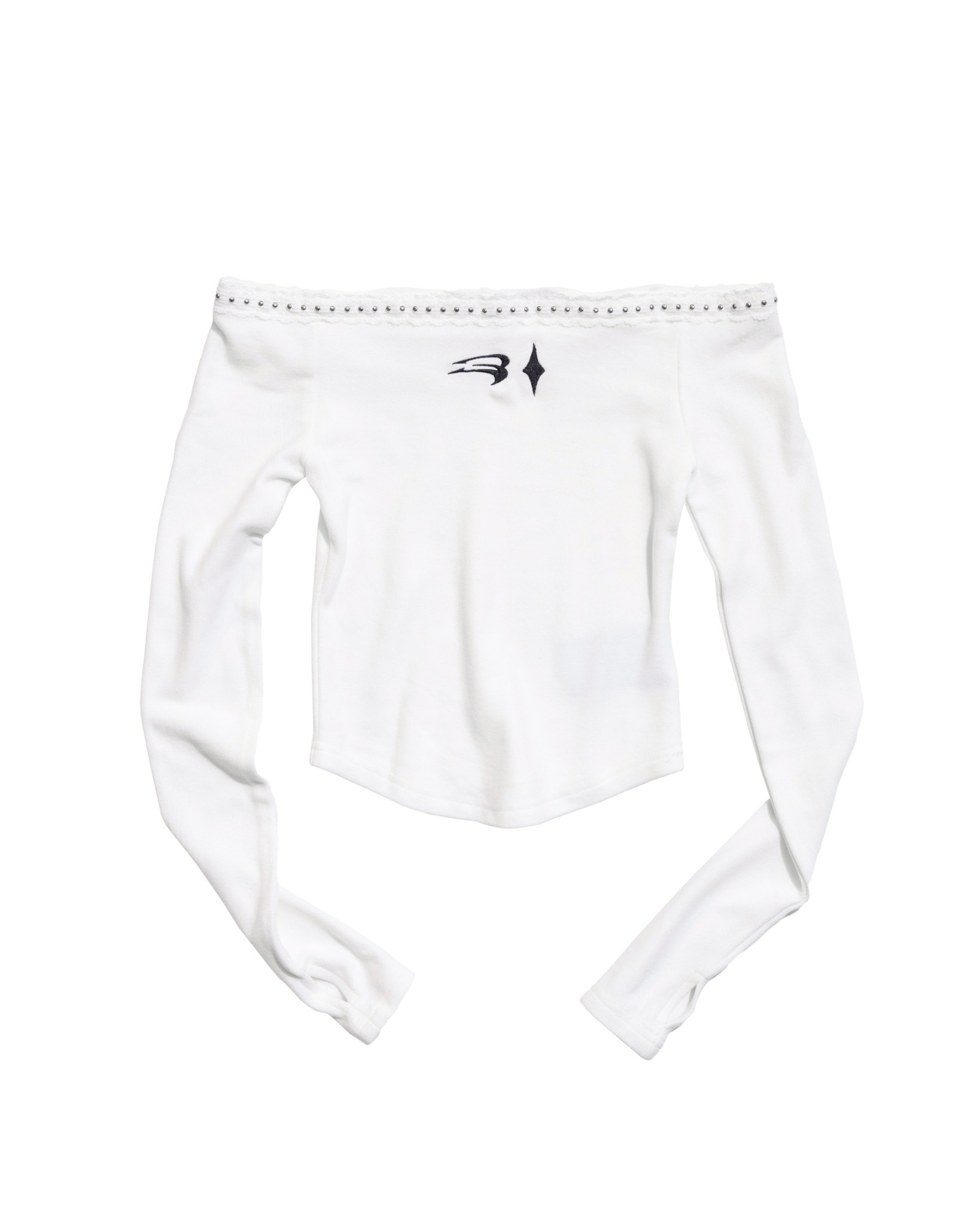 EAL E’TREALOUEST 25FW （ OLD DAYS ) WMS Off Shoulder Line Short Shirt