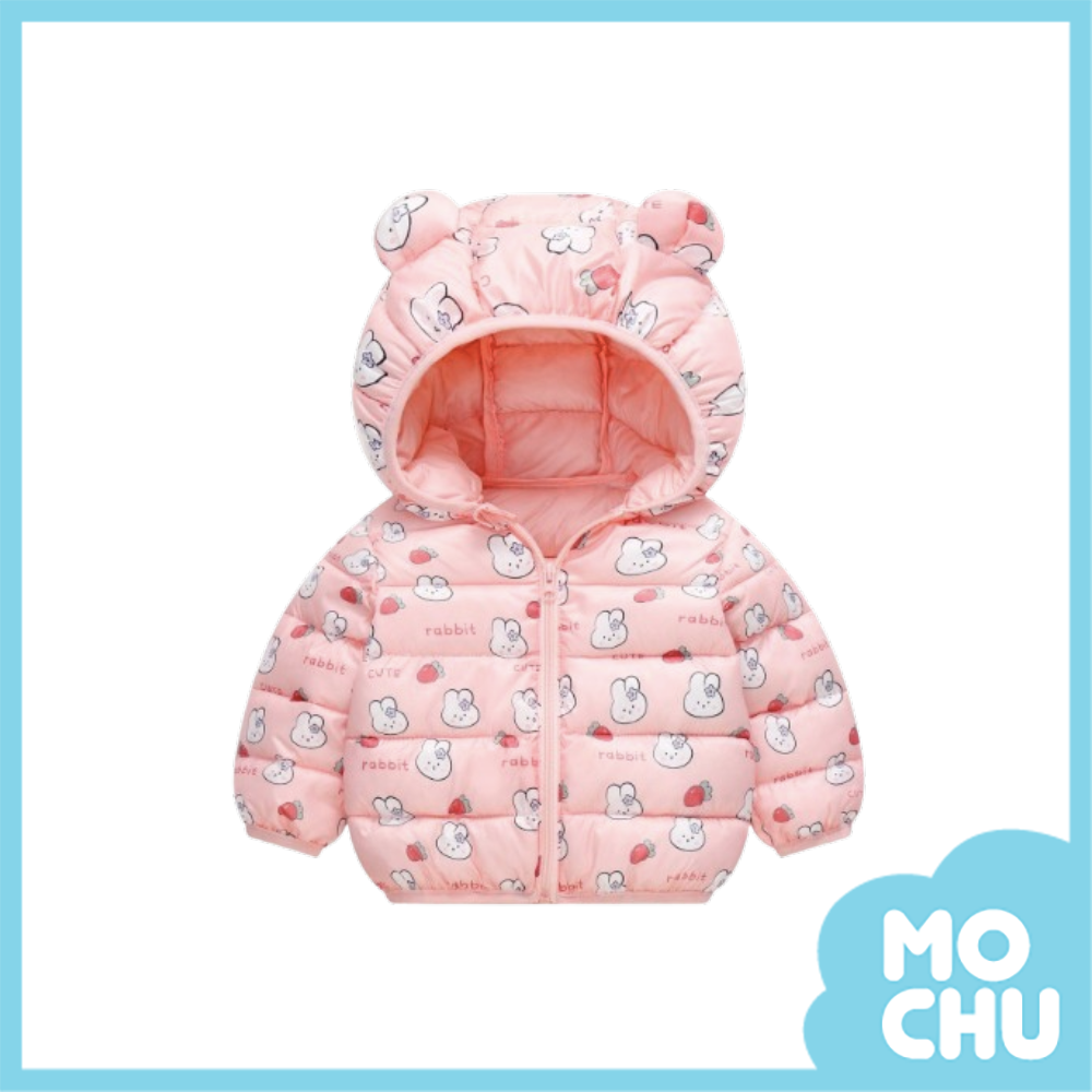 花朵兔蘿蔔連帽羽絨外套