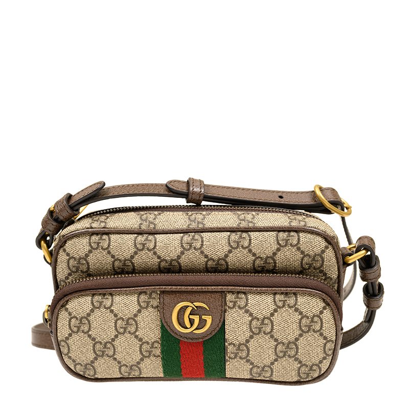 [E] GUCCI BROWN OPHIDIA SHOULDER BAG/CROSSBODY BAG, 72255796IWT-8745 (EGC140)