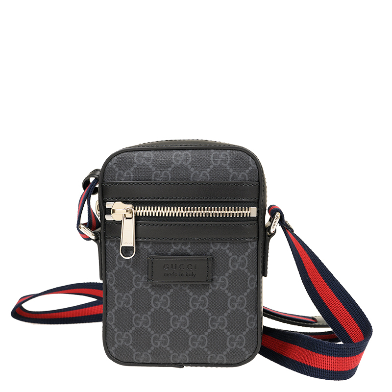 [E] GUCCI BLACK GG SUPREME SHOULDER/CROSSBODY BAG, 682357K5RLN-1095 (EGC141)