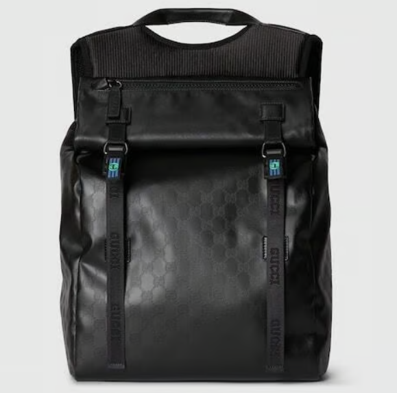 [E] GUCCI BLACK GG CRYSTAL CANVAS BACKPACK , 779812FAC5L-1079 (EGC87)