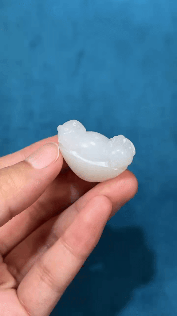 920219 和田玉脂白吉兔送財