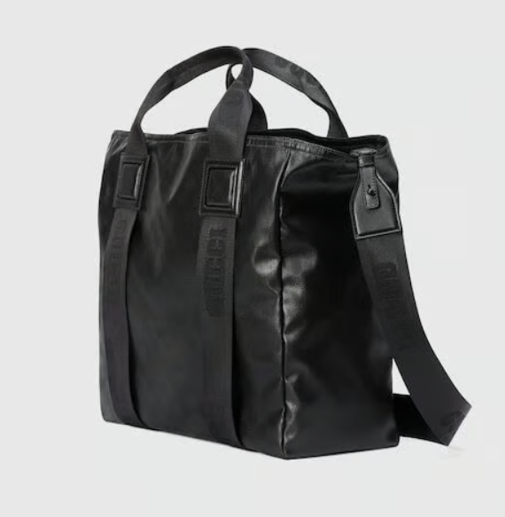 [E] GUCCI BLACK GG CRYSTAL CANVAS TOTE BAG, 779816FAC5K-1079 (EGC88)