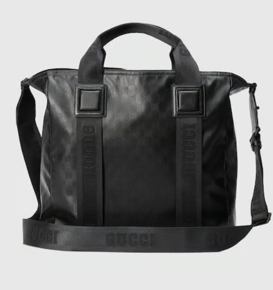 [E] GUCCI BLACK GG CRYSTAL CANVAS TOTE BAG, 779816FAC5K-1079 (EGC88)