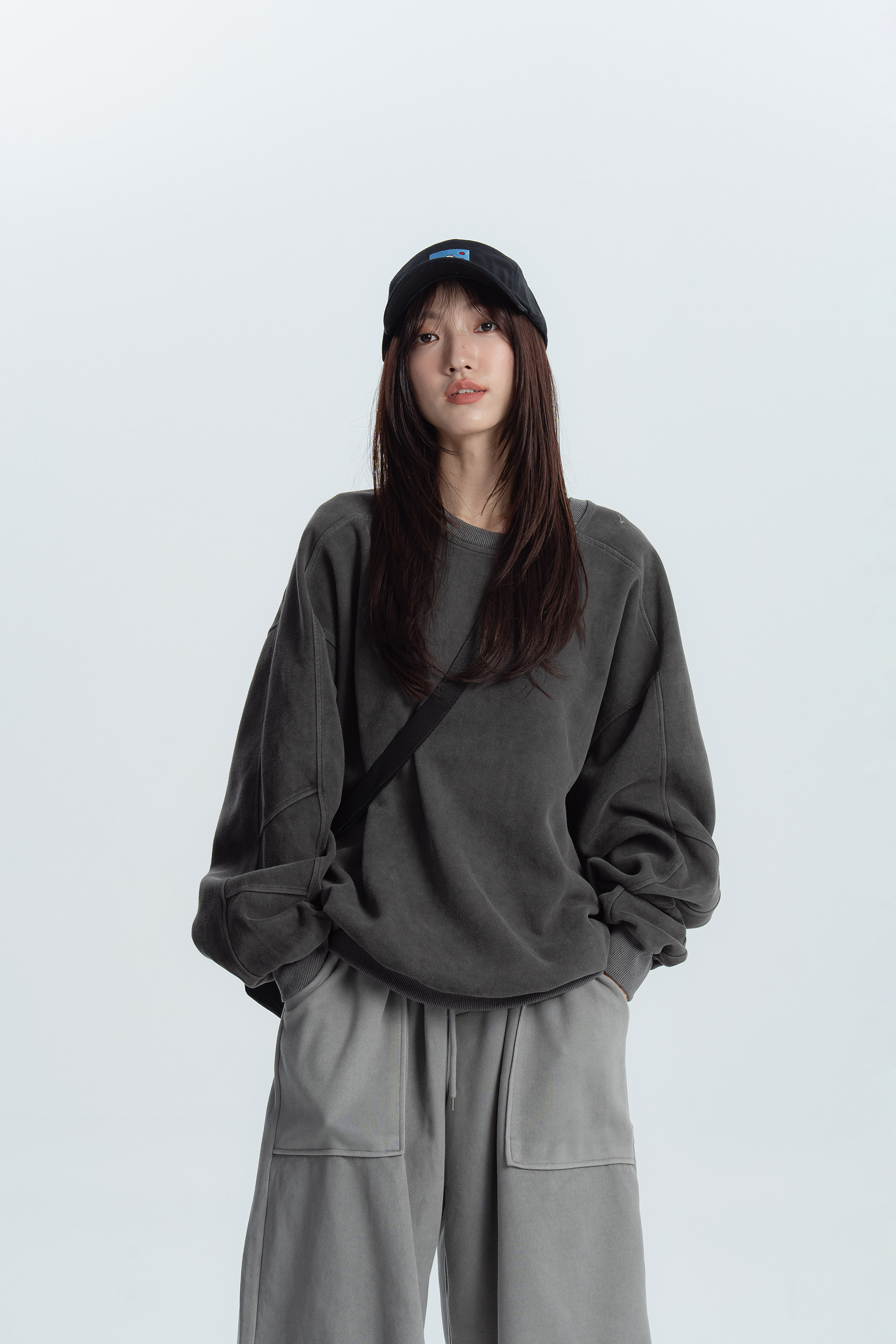 柔軟灰色系套裝衛衣 2色