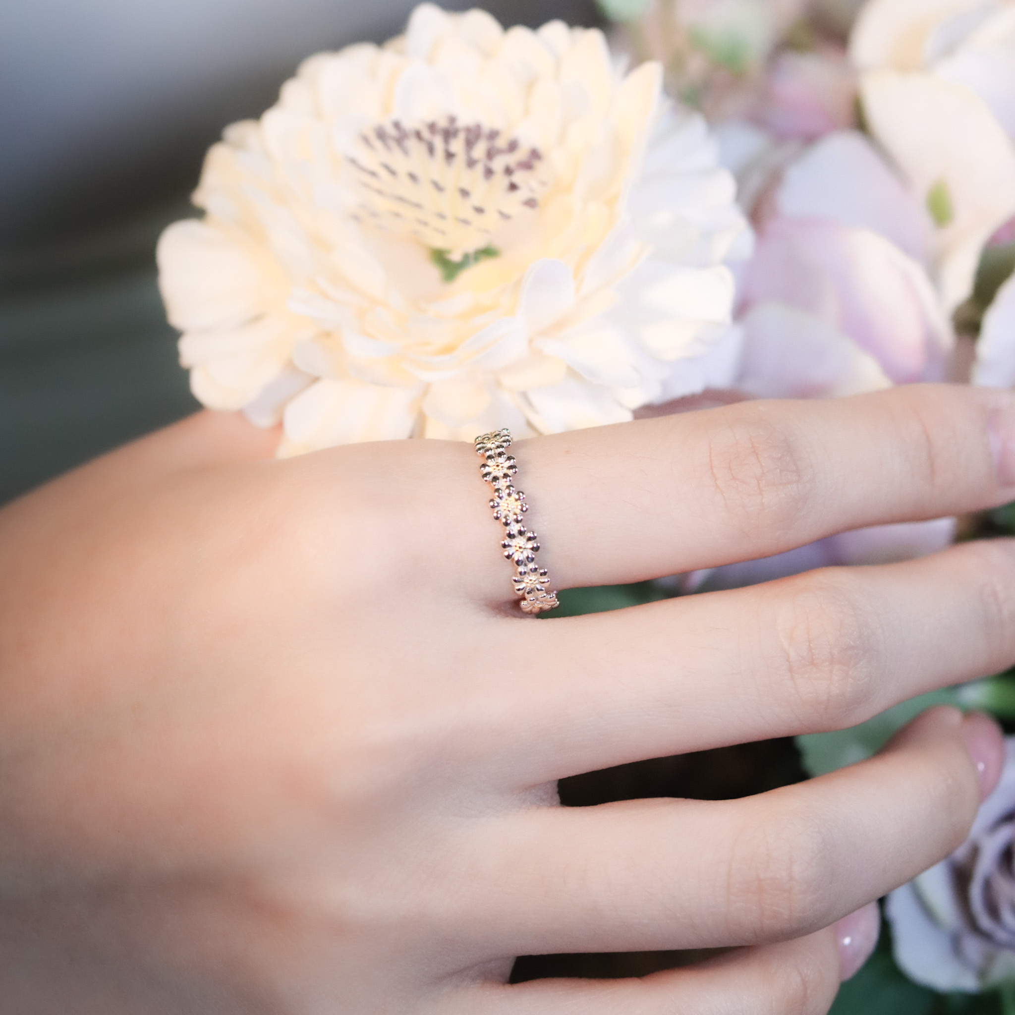 | 925純銀・白金 | 花野仙蹤戒指 | RI0972 |