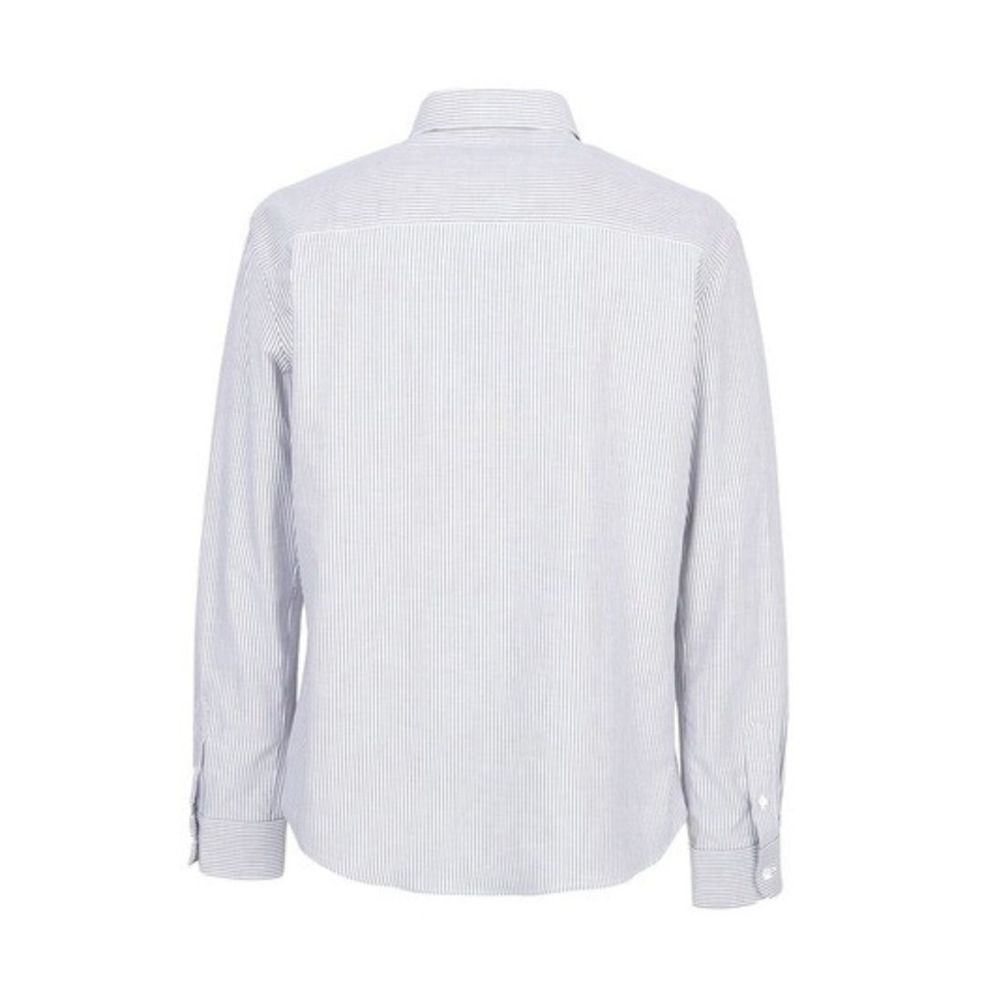 1LN0902-056 AMI Cotton Button Down Ami De Coeur Shirt Black/White #HSH763-CO0087-039 (C-BR-E)