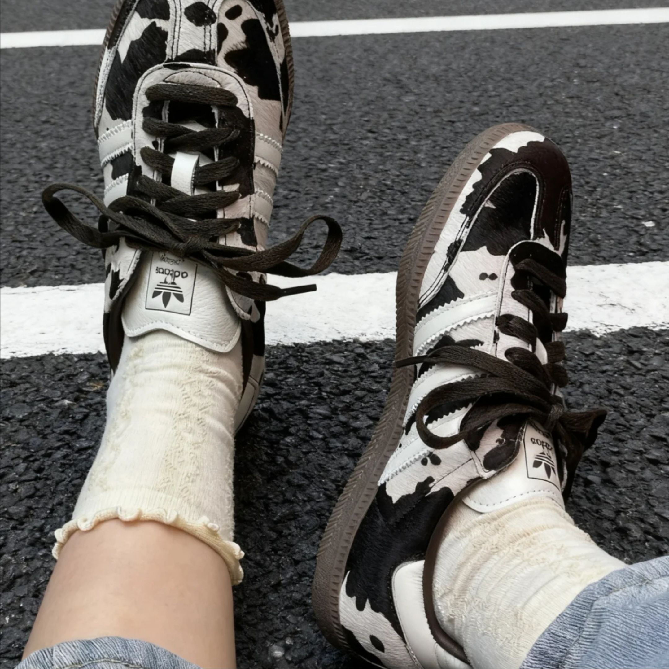 NICEDAY 代購 Adidas Originals Samba OG 乳牛 白 棕色 動物 德訓 KK2238