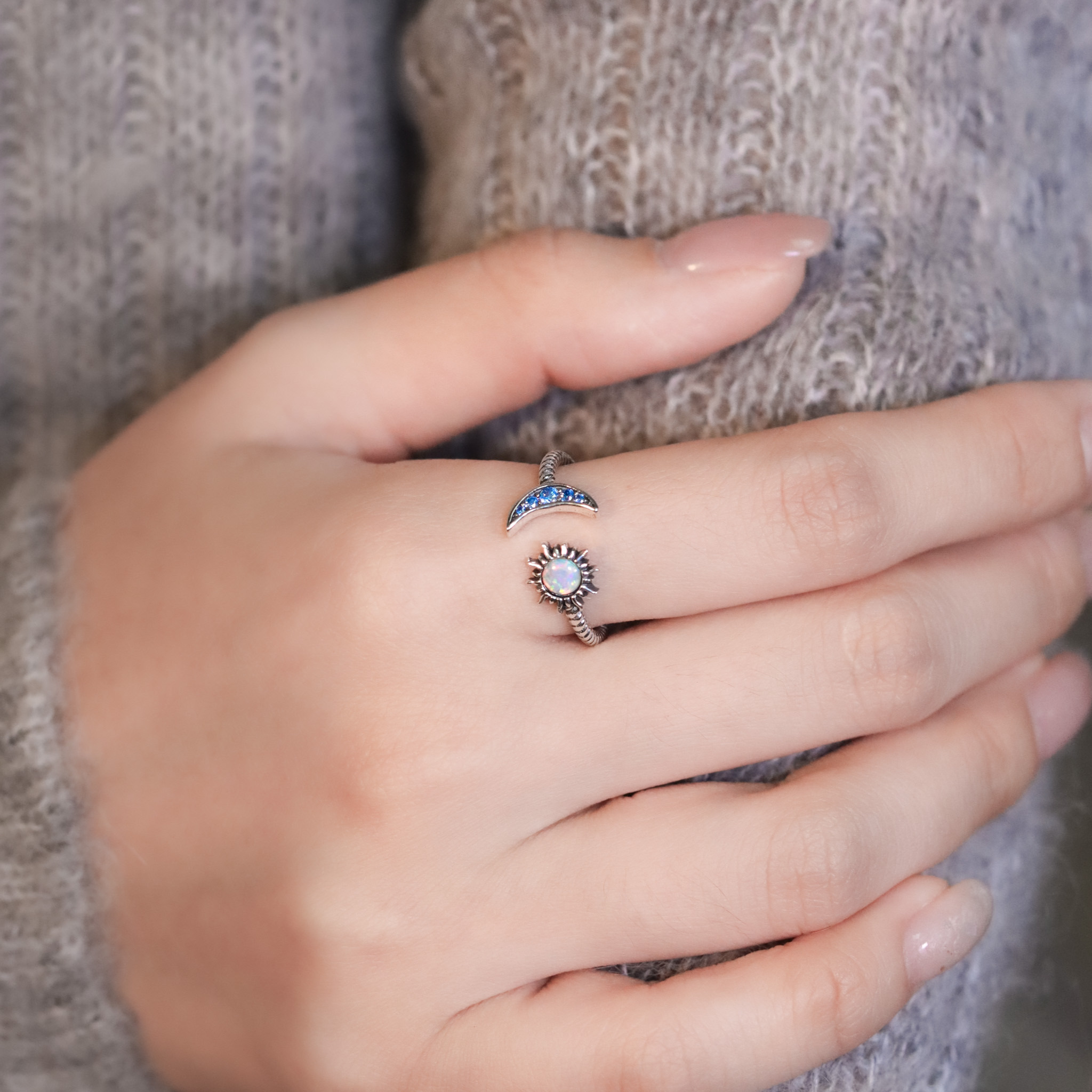 | 925純銀・厚鍍白金 | 朝朝暮暮戒指  | RI0962 |