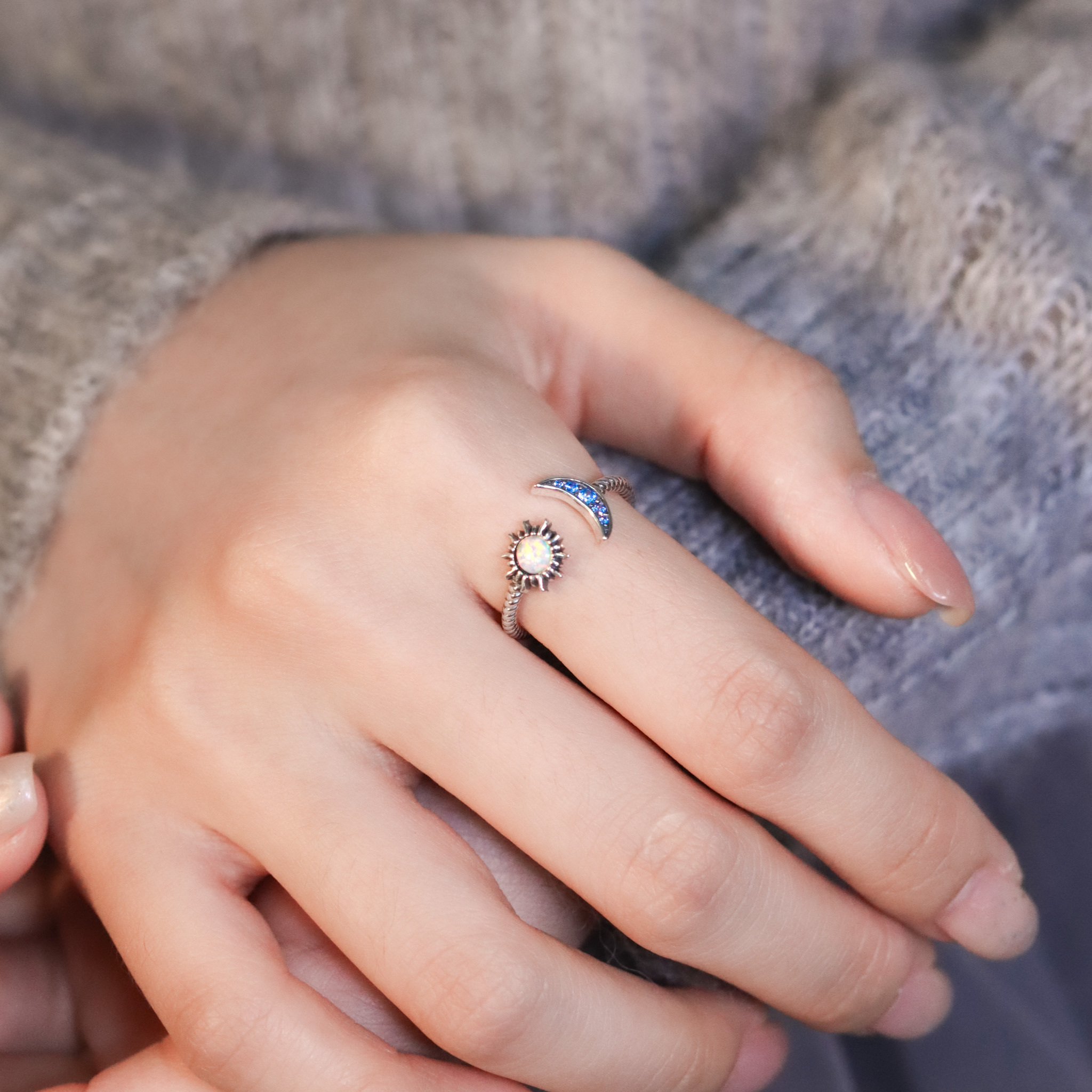 | 925純銀・厚鍍白金 | 朝朝暮暮戒指  | RI0962 |