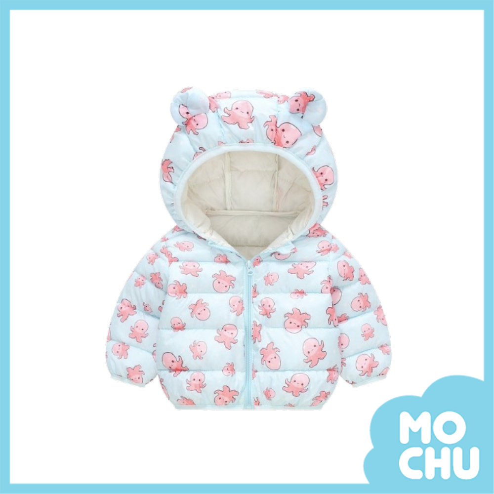 紅色小章魚連帽羽絨外套