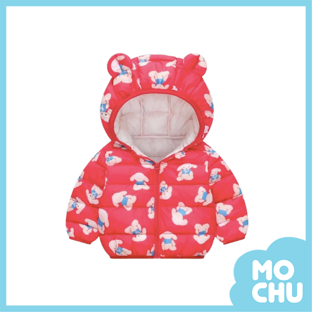 長耳兔公仔連帽羽絨外套