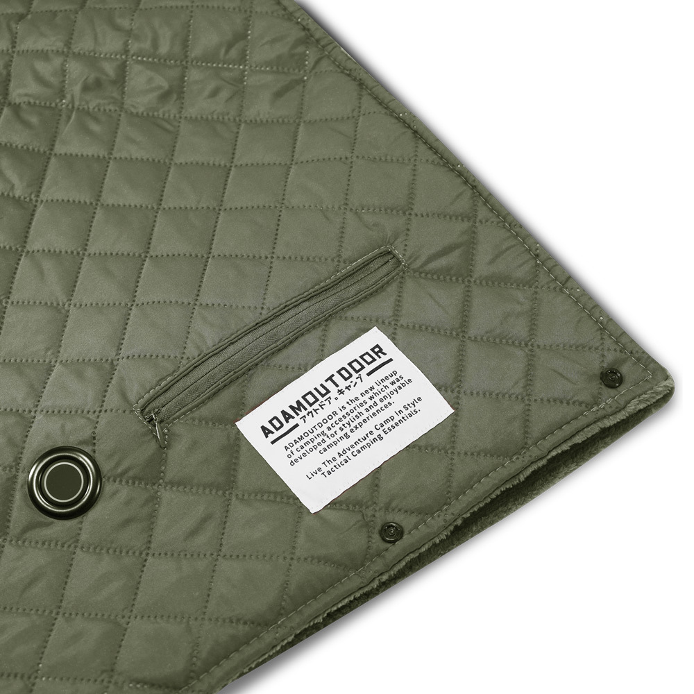 ADAMOUTDOOR｜ USB急速加熱暖心毯 軍用綠 (經銷商有現貨)