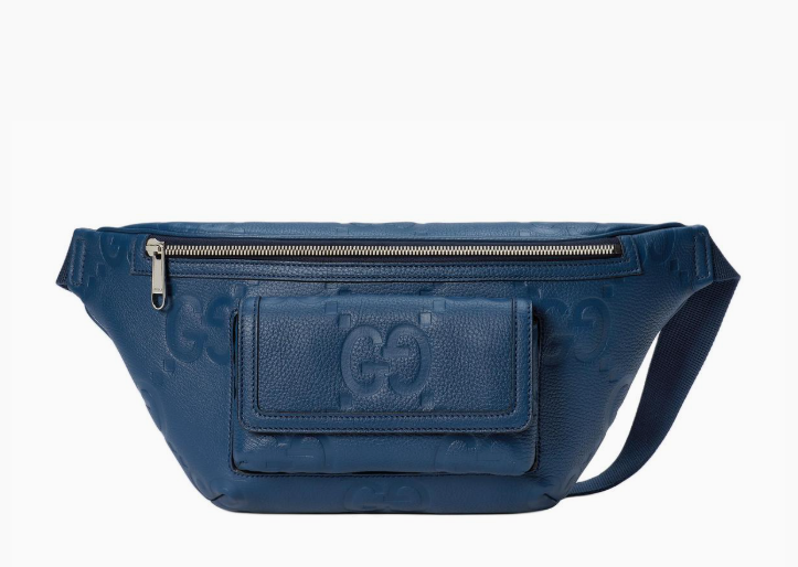 [E] GUCCI BLUE LEATHER  BELT BAG, 645093AABY7-4236 (EGC94)