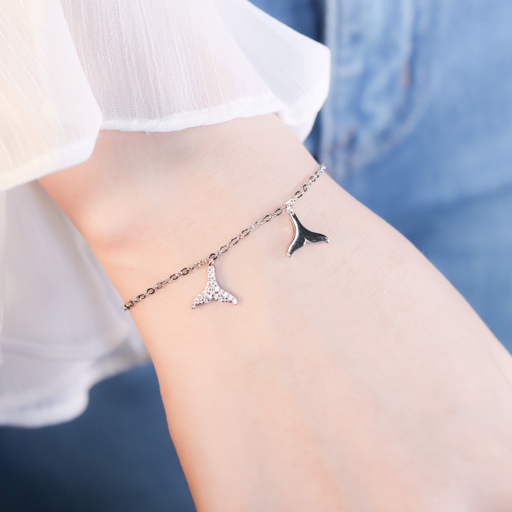 | 925純銀・白金 | 勇氣成雙手鏈 | BR1418 |