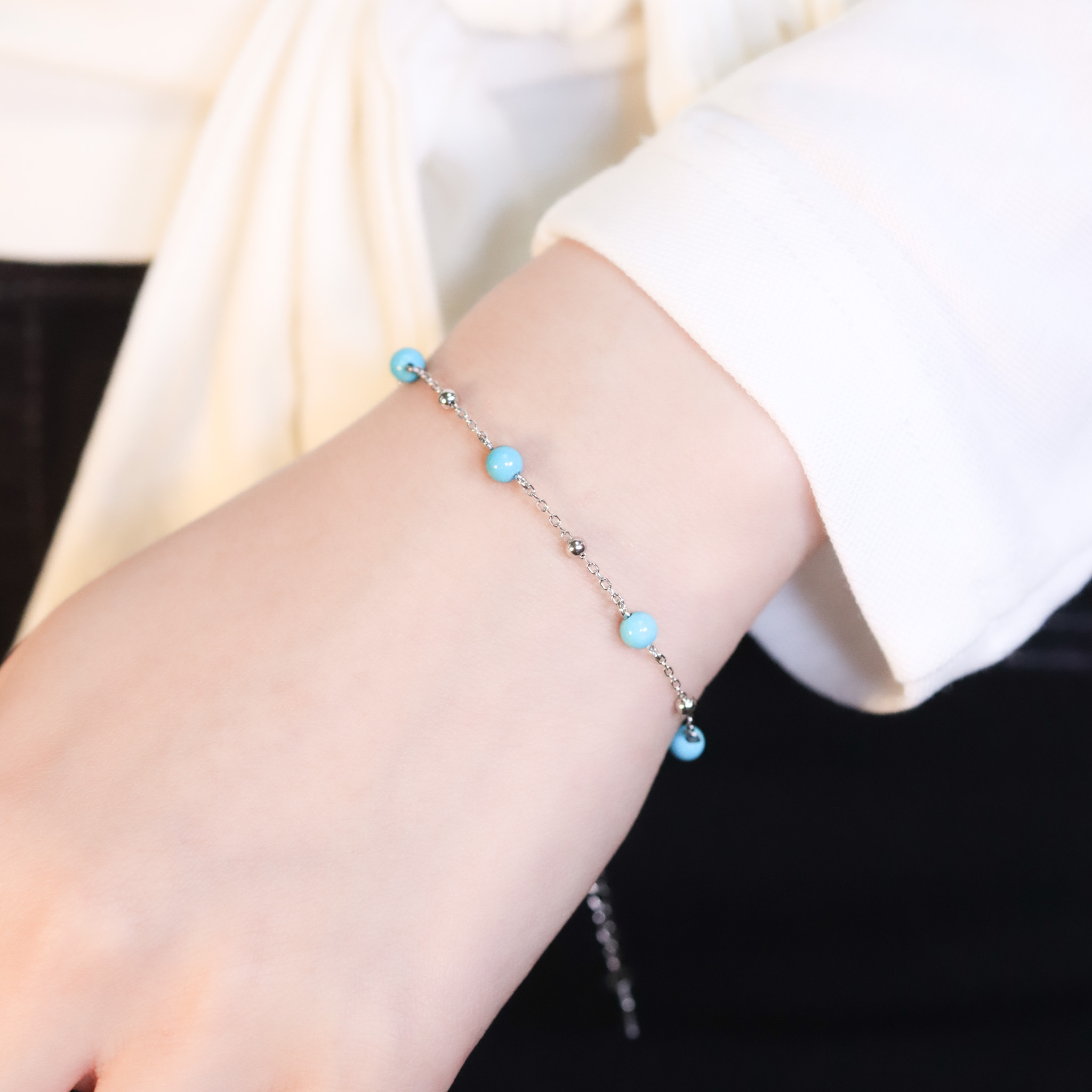 | 925純銀・厚鍍白金 | 森系手鏈 | BR1413 |