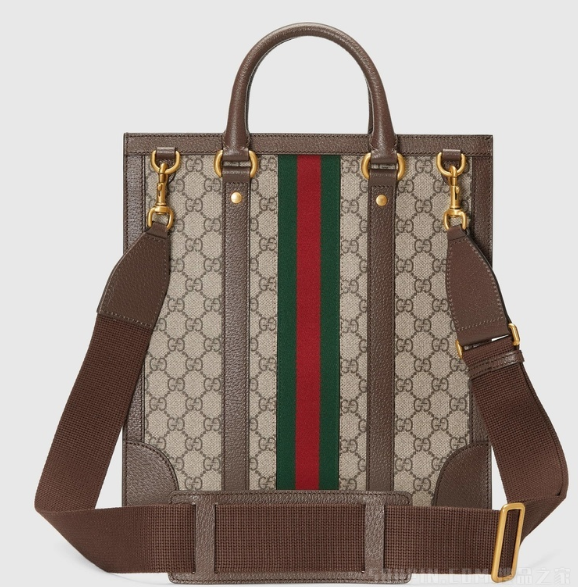 [E] GUCCI BEIGE/EBONY OPHIDIA MEDIUM SUPREME CANVAS TOTE BAG, 7246859C2ST-8746 (EGC98)