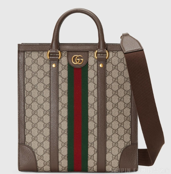 [E] GUCCI BEIGE/EBONY OPHIDIA MEDIUM SUPREME CANVAS TOTE BAG, 7246859C2ST-8746 (EGC98)