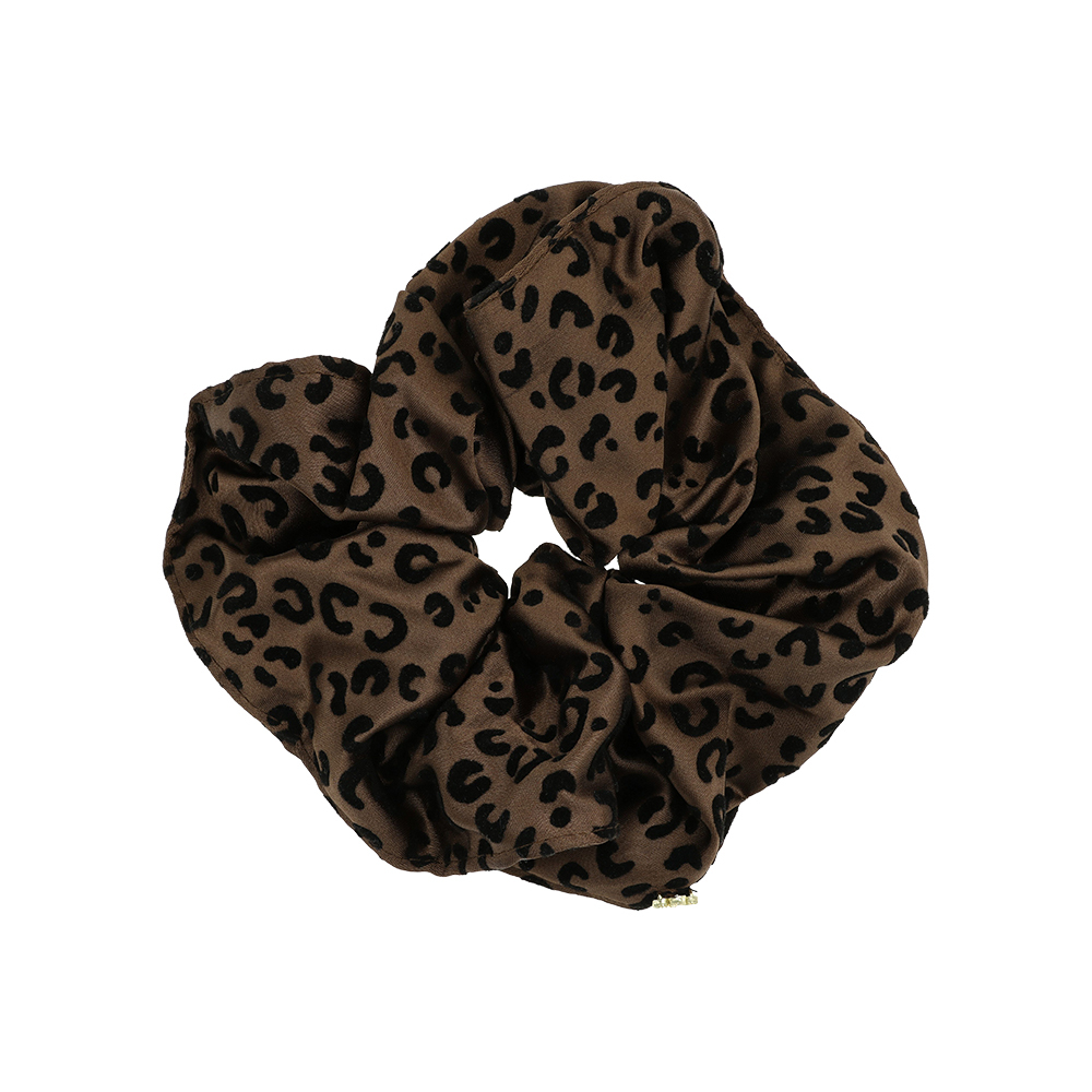 L. ERICKSON 豹紋印花大腸圈〈經典棕〉