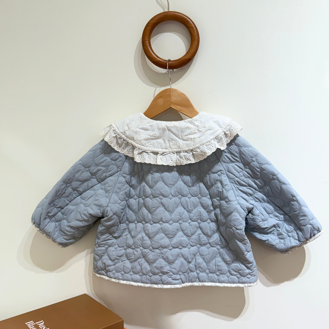 25秋 加絨蕾絲領外套