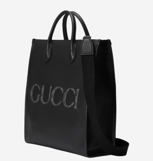 [E] GUCCI BLACK MEDIUM TOTE BAG LEATHER, 770975AACXB-1049 (EGC99)