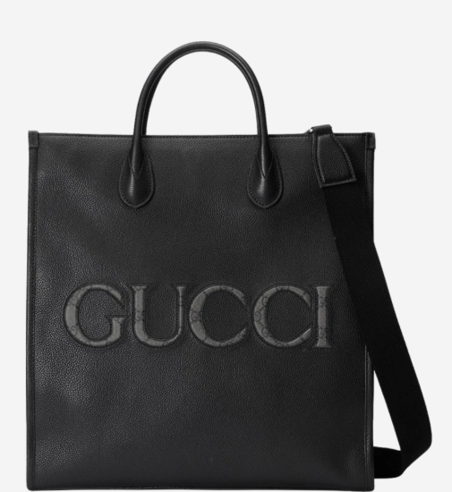 [E] GUCCI BLACK MEDIUM TOTE BAG LEATHER, 770975AACXB-1049 (EGC99)