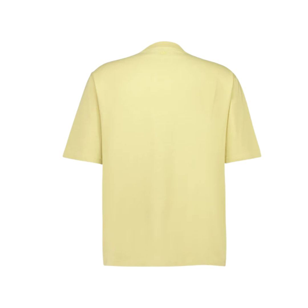 1LN0902-114 AMI Small Embossed Ami De Coeur Tshirt Yellow #UTS341.726.399 (C-BR-E)