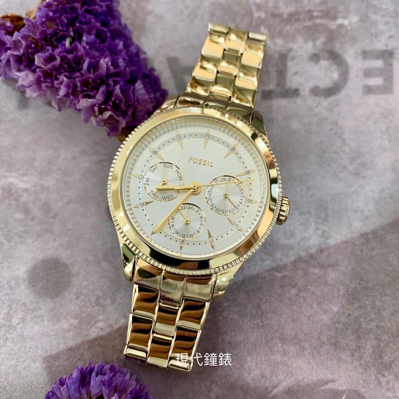 【FOSSIL】簡約三眼石英女錶  BQ3994 38mm 現代鐘錶