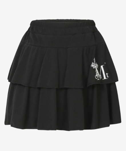 【代購】MUCENT 十字豹紋蛋糕裙 短裙 黑白 兩色 豹紋 十字架