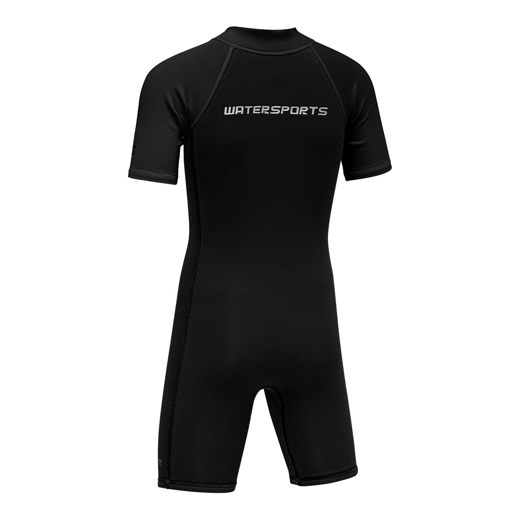 2/1.2mm 兒童 CR & 抓毛游泳保暖連身衣  - 黑