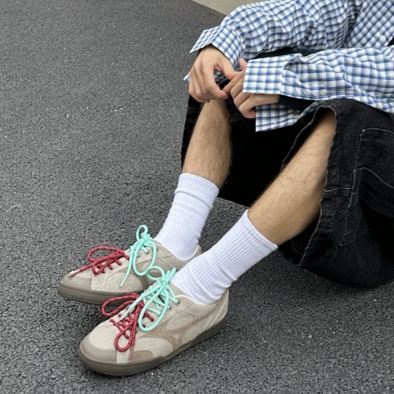 MIZUNO CT CLUB 灰咖棕 翻毛麂皮 撞色 復古 薄底鞋 男女款 D1GH261004