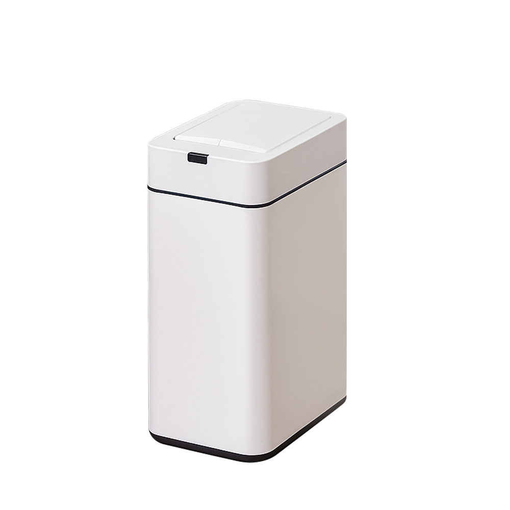 9L-CINKY 不鏽鋼雙開感應垃圾桶CK0909 白色