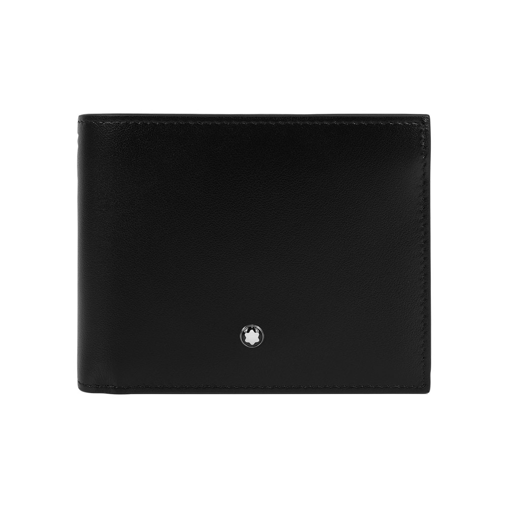 【Montblanc】Meisterstuck 大班系列6+2多卡式對開短夾(黑色)
