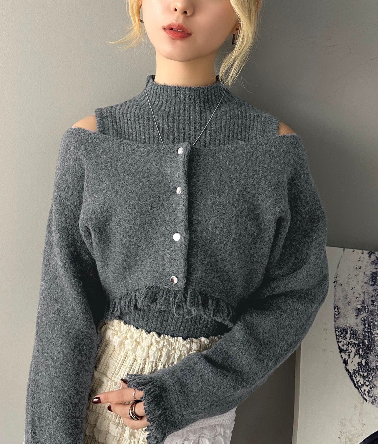 【預購】JN100203 mily bilet 女裝兩穿針織上衣