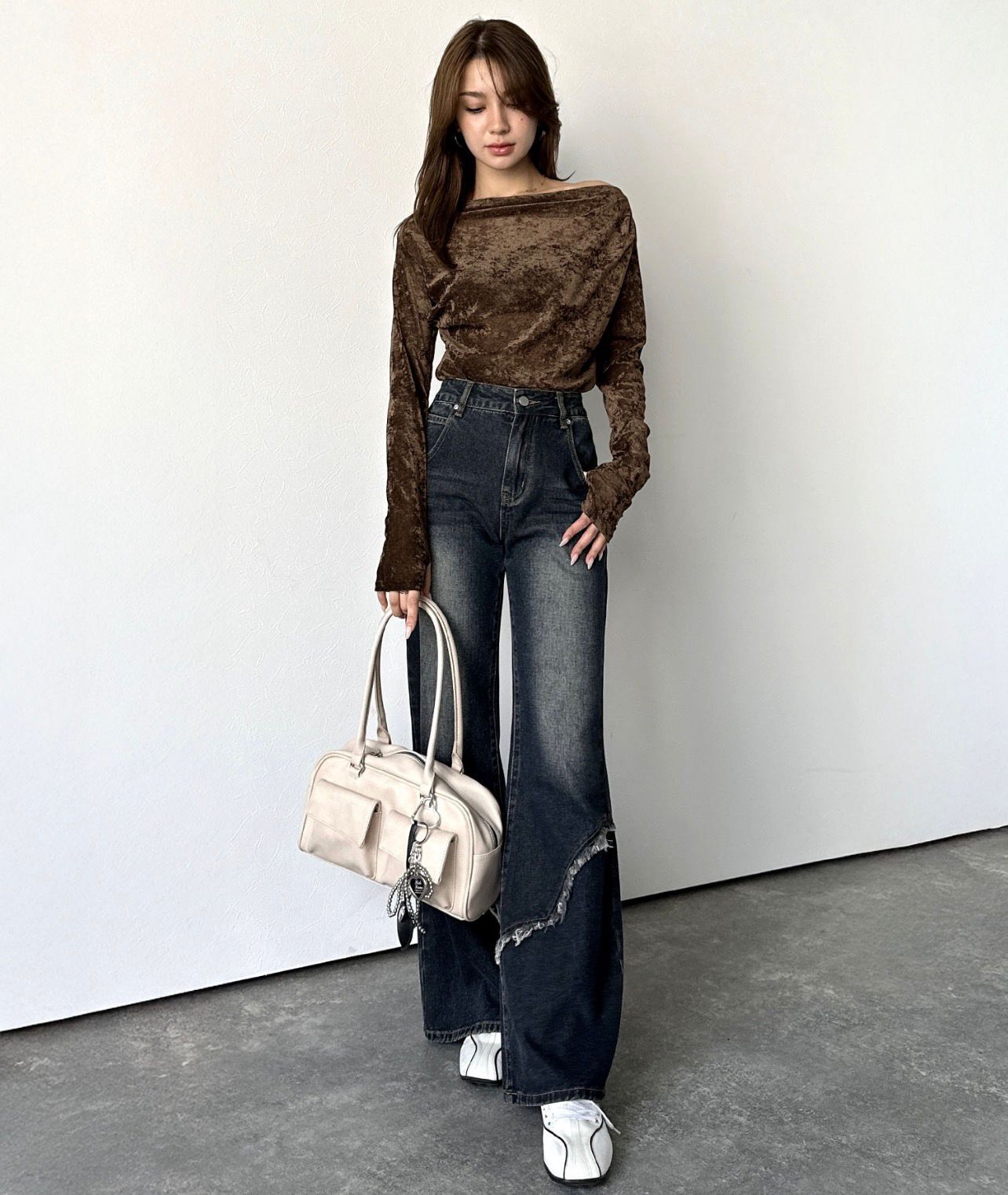 【預購】JN100204 mily bilet 女裝單肩垂墜上衣