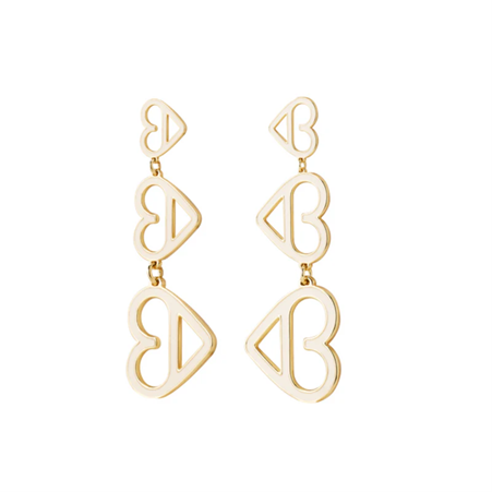 1BU0407-065 [BANGLEUP] B.Heart Earrings Sandy White #BUP20-BHT-OPD03 (EU)