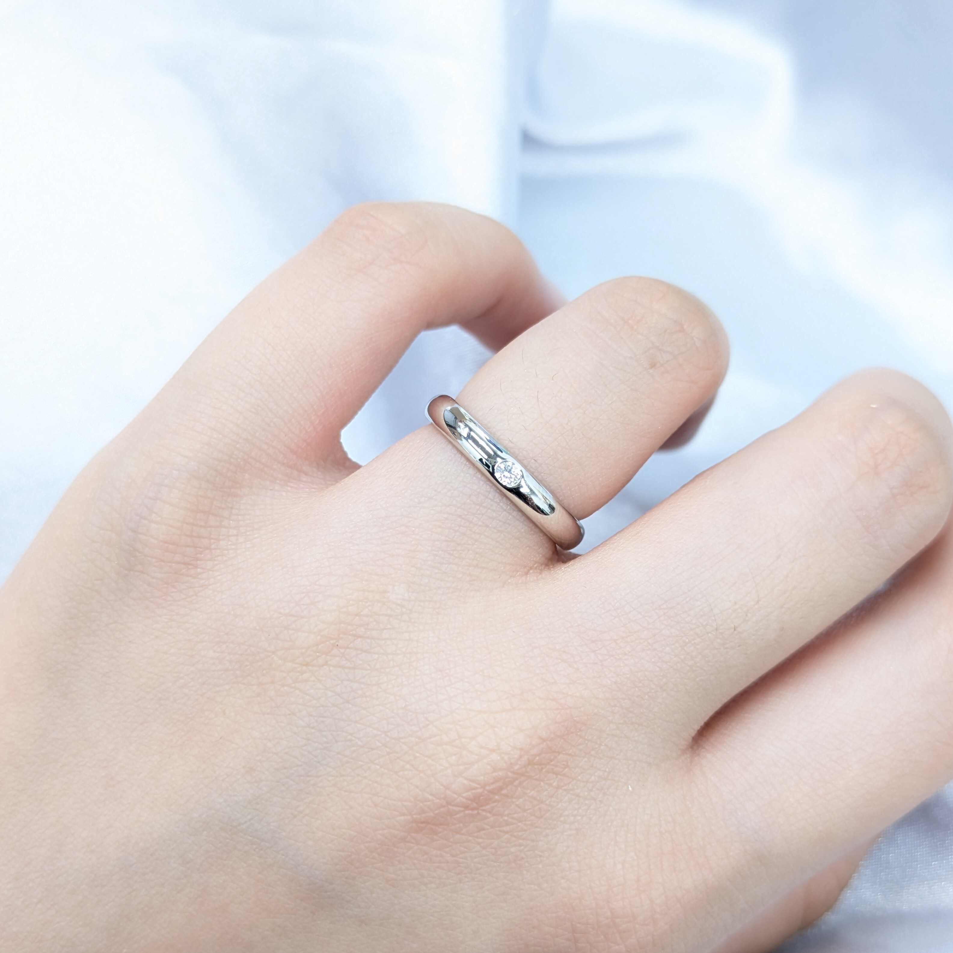 18K White Gold 0.06ct Diamond Ring