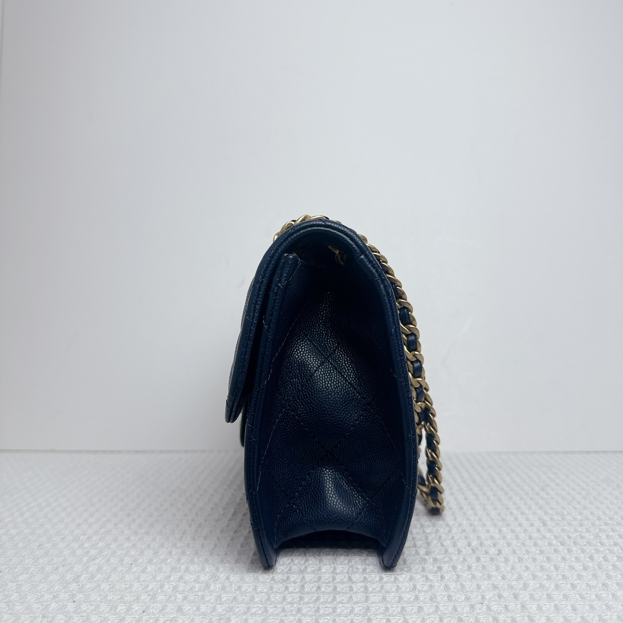 Chanel Sweet Classic Flap Bag - Navy / Ghw