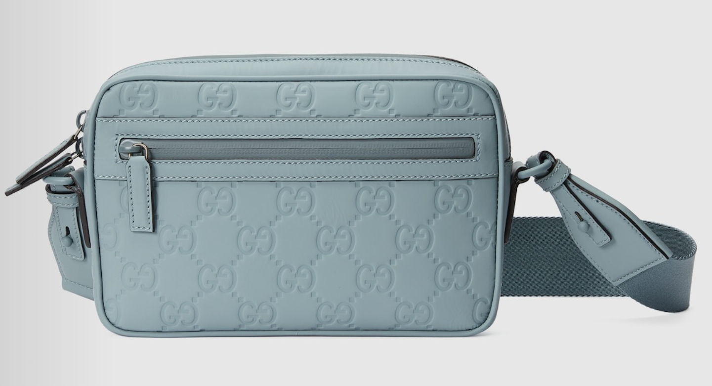 [E] GUCCI LIGHT BLUE GG CROSSBODY BAG, 771293AAC0H-4913 (EGC111)