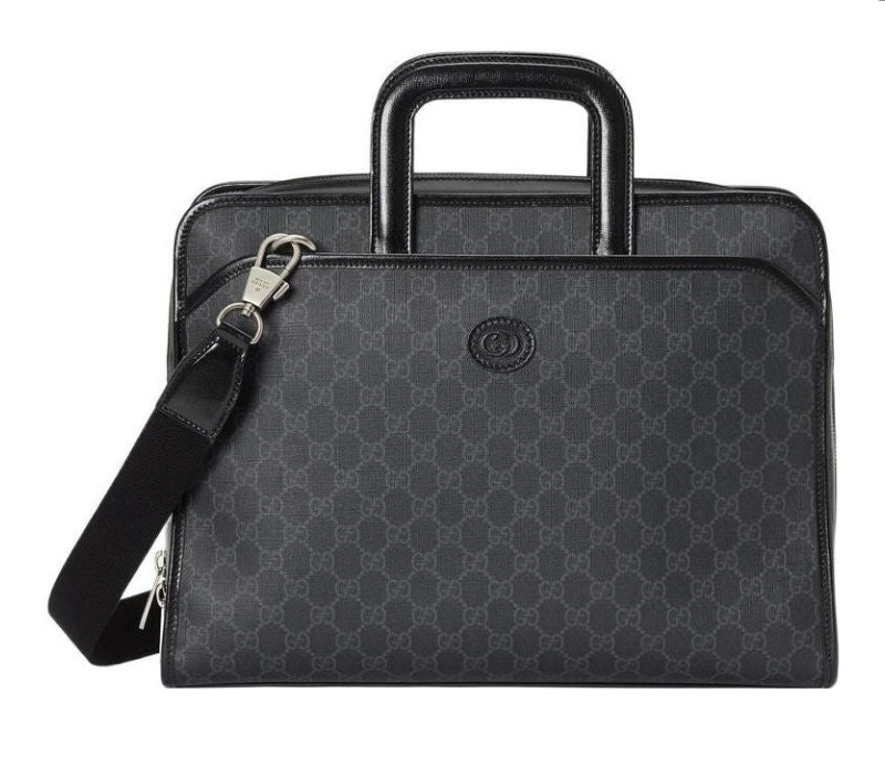 [E] GUCCI BLACK INTERLOCKING G BUSINESS CASE, 70053192THF-1000 (EGC116)