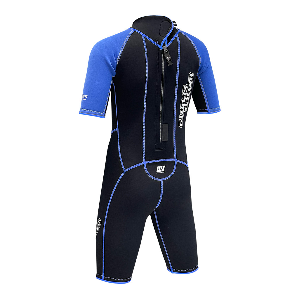 3.5mm 兒童 SCR 絨毛內層游泳連身保暖衣 - 藍