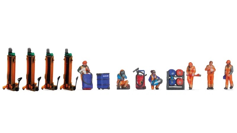 Noch 35900 N規 鐵路倉庫主題人物套裝