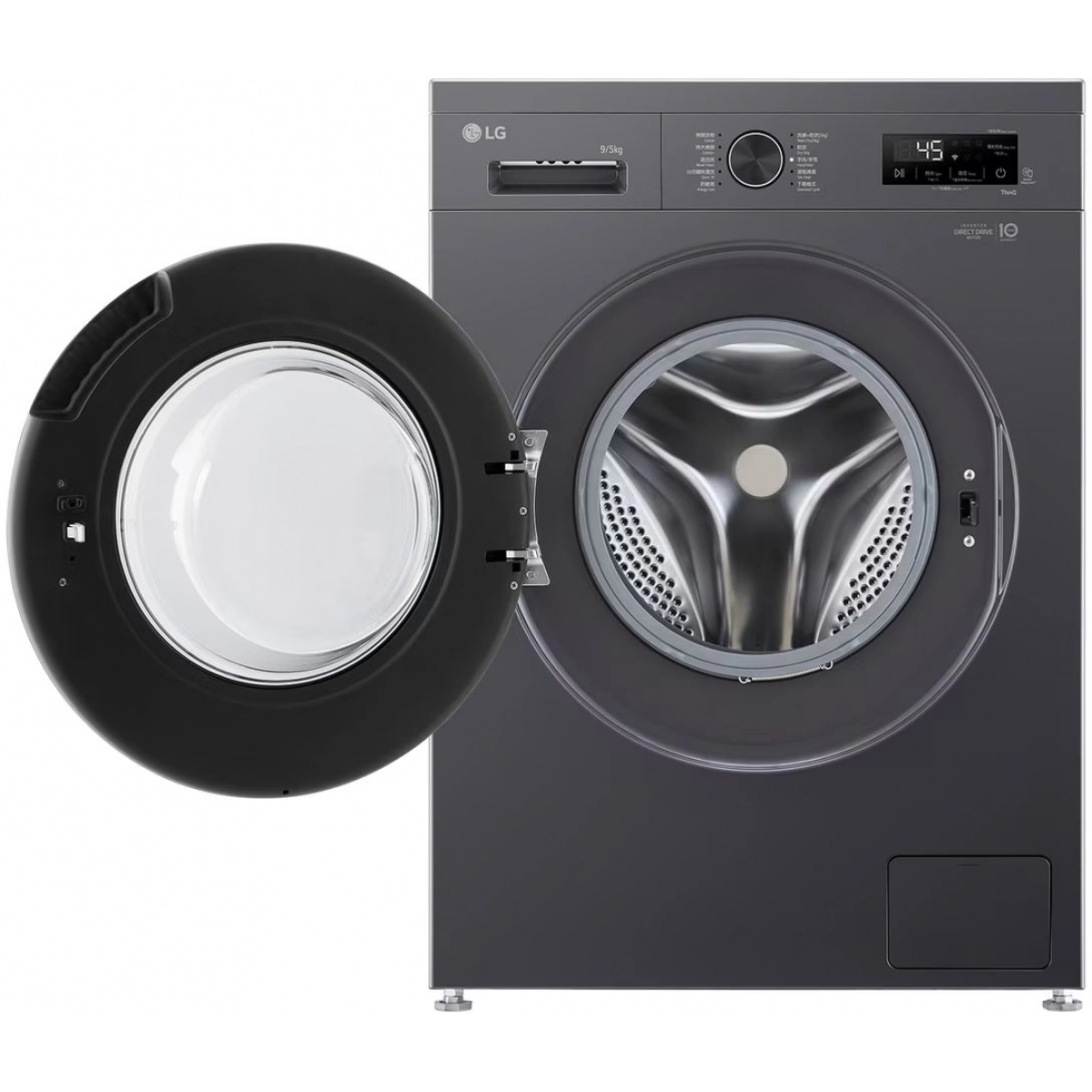 樂金 LG     FVBA90M4G(可飛頂)‧9/5公斤/1400轉‧變頻蒸氣2合1‧前置式洗衣乾衣機-香港行貨-原廠2年全機及10年摩打保養‧