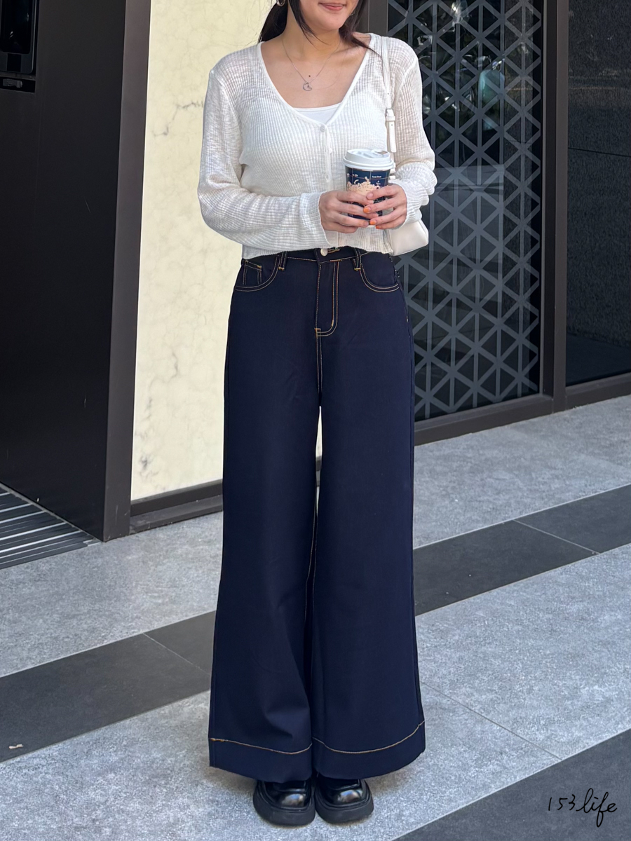 |預購|小個子大直腿高腰垂墜抗皺親膚牛仔褲（九分/長款）（XXS-L）