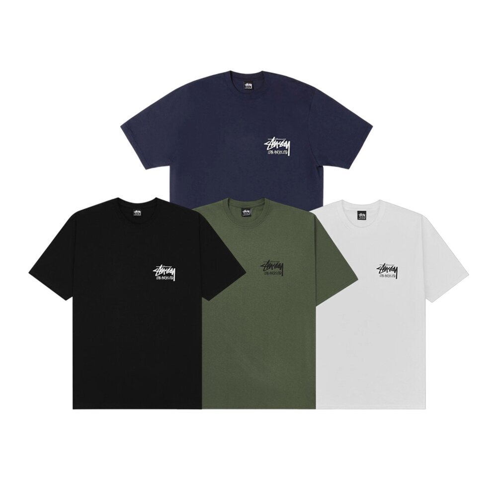 Stussy Stock Los Angeles Tee 黑/白/海軍藍/軍綠 短T 3903998