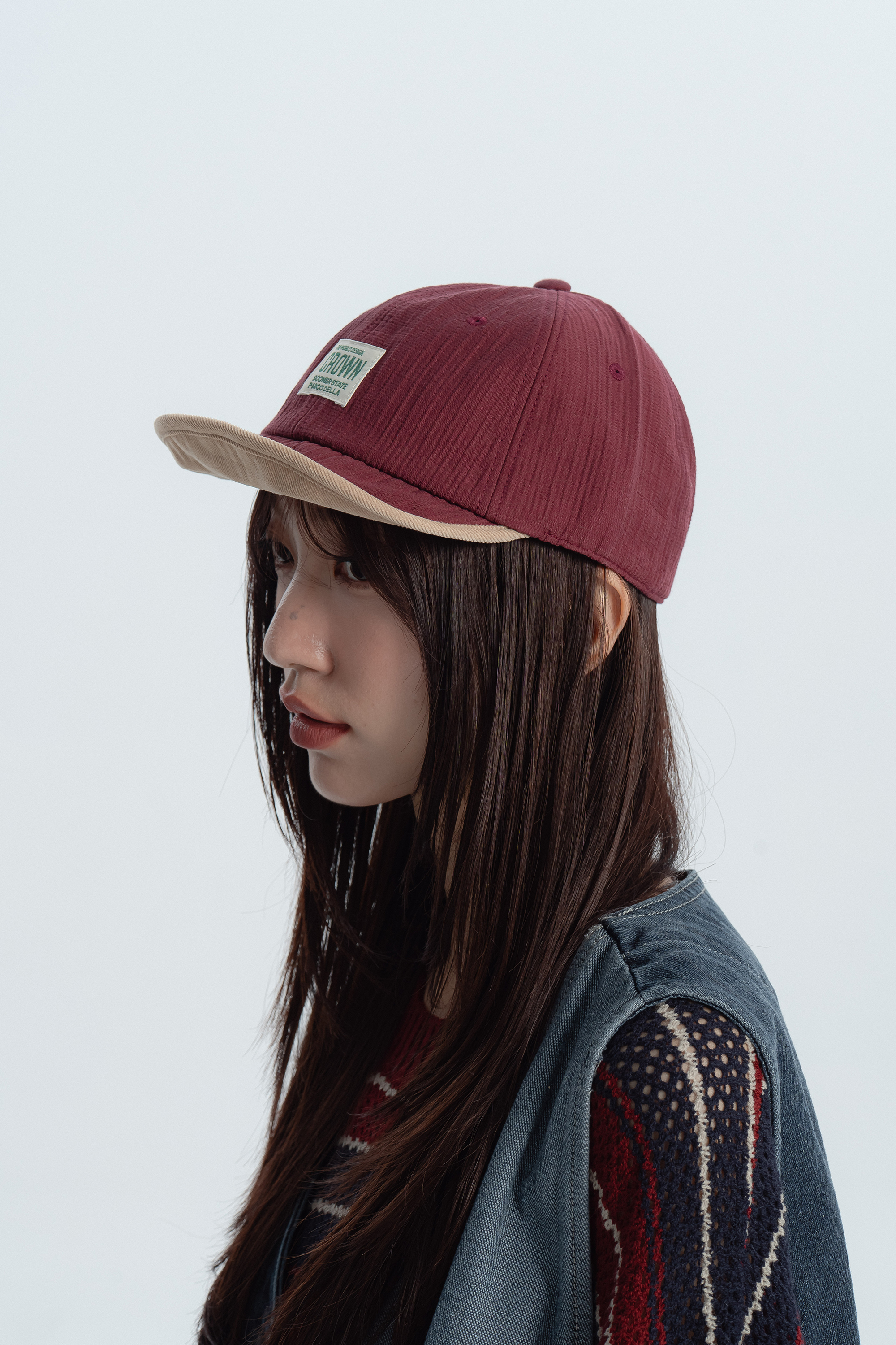 |韓國Korea|坑條小標短帽簷軟帽 3色